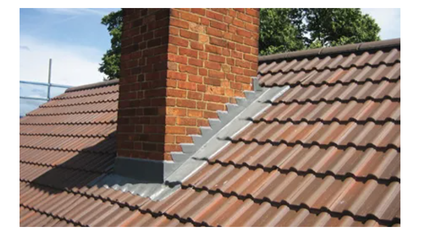 Chimney Flashing on a Building 