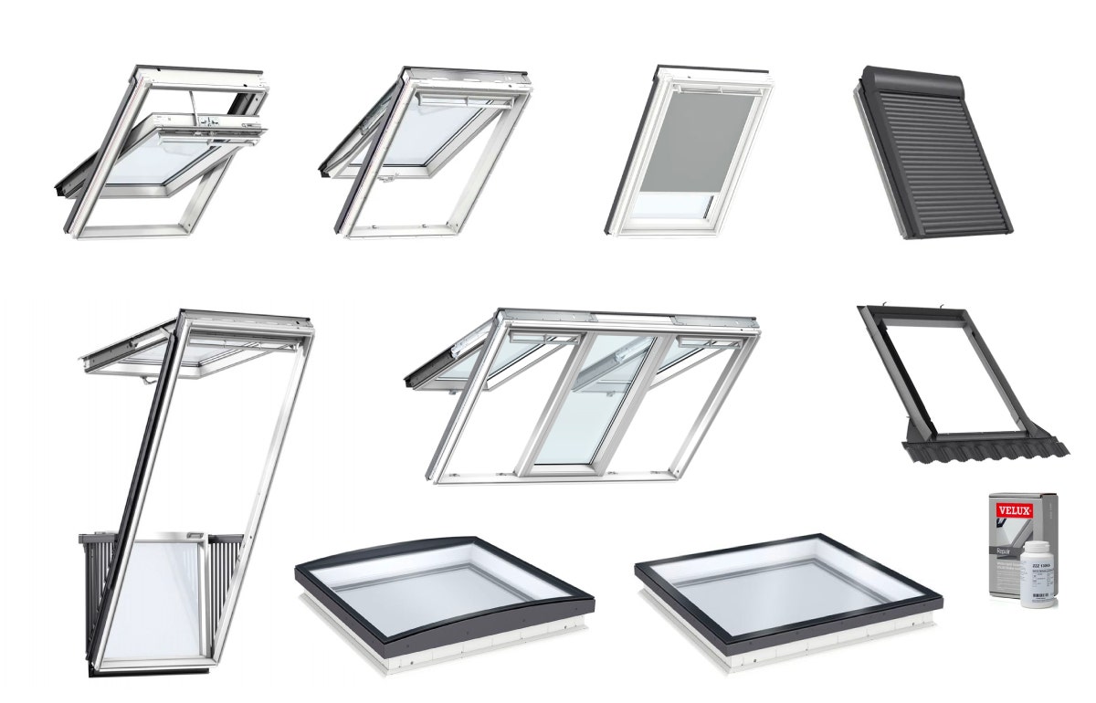 Full Velux Roof Window range available from JJ Roofing Supplies